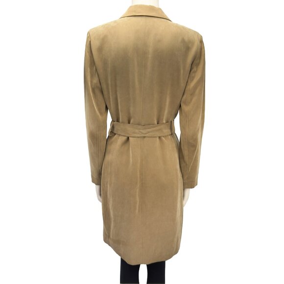 MASSIMO DUTTI Blazer Dress / Trench Coat Tan Kaki Double-Breasted Belted‎ Fall 6 - Picture 8 of 16